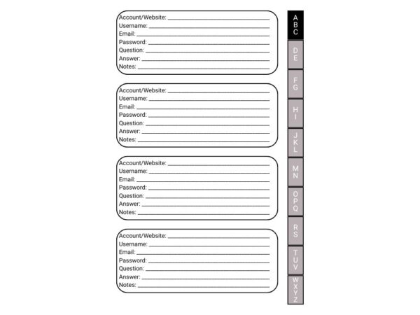 Password Log Book - Image 2