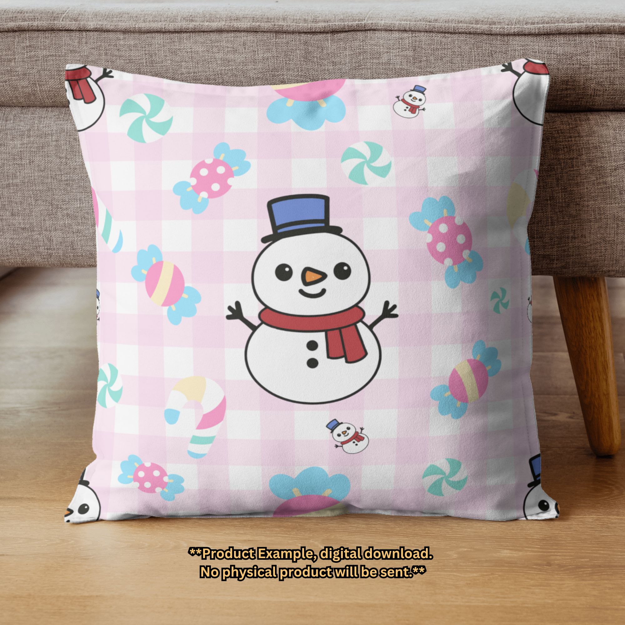 Kawaii Christmas Hand Drawn Seamless Pattern (PNG) - Image 3